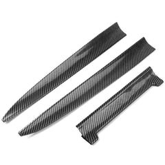 3pcs Carbon Color Universal PVC Car Rear Wing Lip Spoiler Tail Trunk Roof Trim