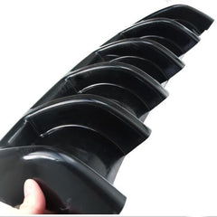 6Fin Universal Lower Rear Body Bumper Lip Diffuser Shark Fin Spoiler Gloss Black (26