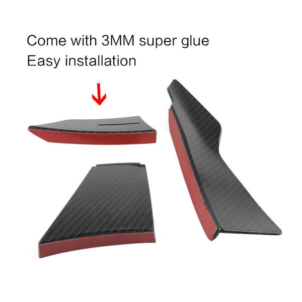 6Pcs Car Front Bumper Lip Splitter Fins Body Spoiler Canards Refit Gloss Black