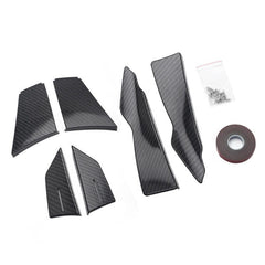 6Pcs Car Front Bumper Lip Splitter Fins Body Spoiler Canards Refit Gloss Black