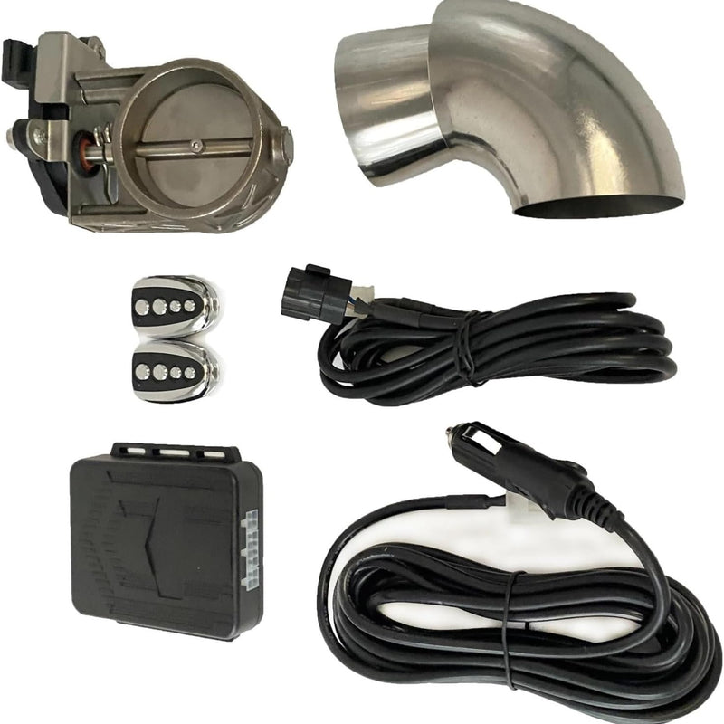 Car End Pipes Exhaust Cut-off Valve Electronic Exhaust Valve With Remote Control Multi-angle Switch 51mm 63mm 76mm Automobile Vacuum Pump Exhaust