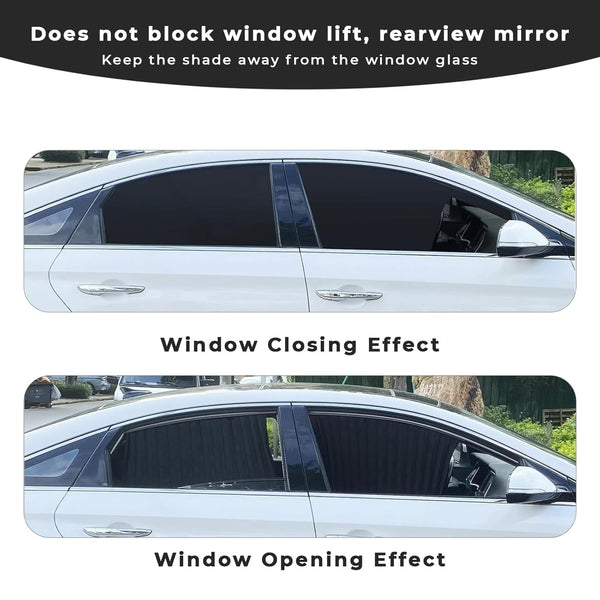 4 Pack Slidable Car Side Window Sun Shades Privacy Magnetic Curtains