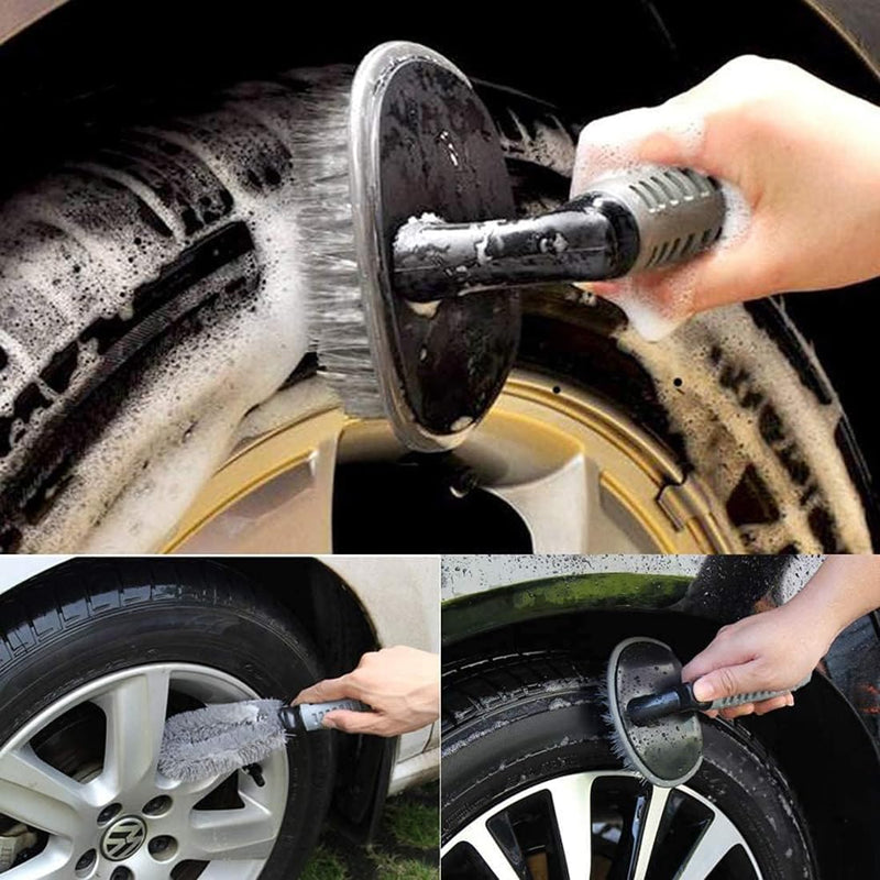 T-type Car Truck Motorcycle Wheel Tire Rim Hub Wash Brush Clean Cleaning Tool
