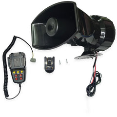 Car Siren Speaker,12V 50W 7 Tone Sound Car Siren Vehicle Horn with Mic PA Speaker