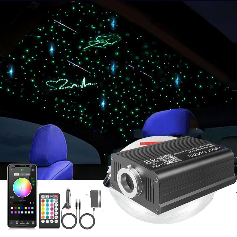 550* Fiber Optic RGBW LED Car Shooting Meteor Star Roof Headliner Light Kit 16W
