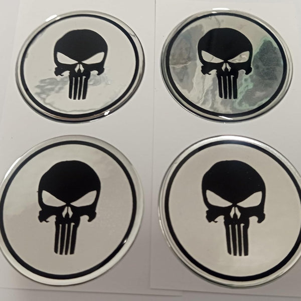 4pcs Punish Car Wheel Center Hub Cap Caps Badge Sticker Decal 60mm