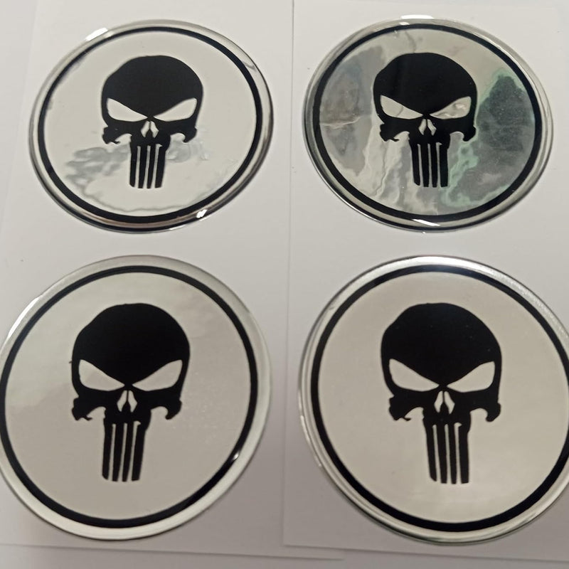 4pcs Punish Car Wheel Center Hub Cap Caps Badge Sticker Decal 60mm
