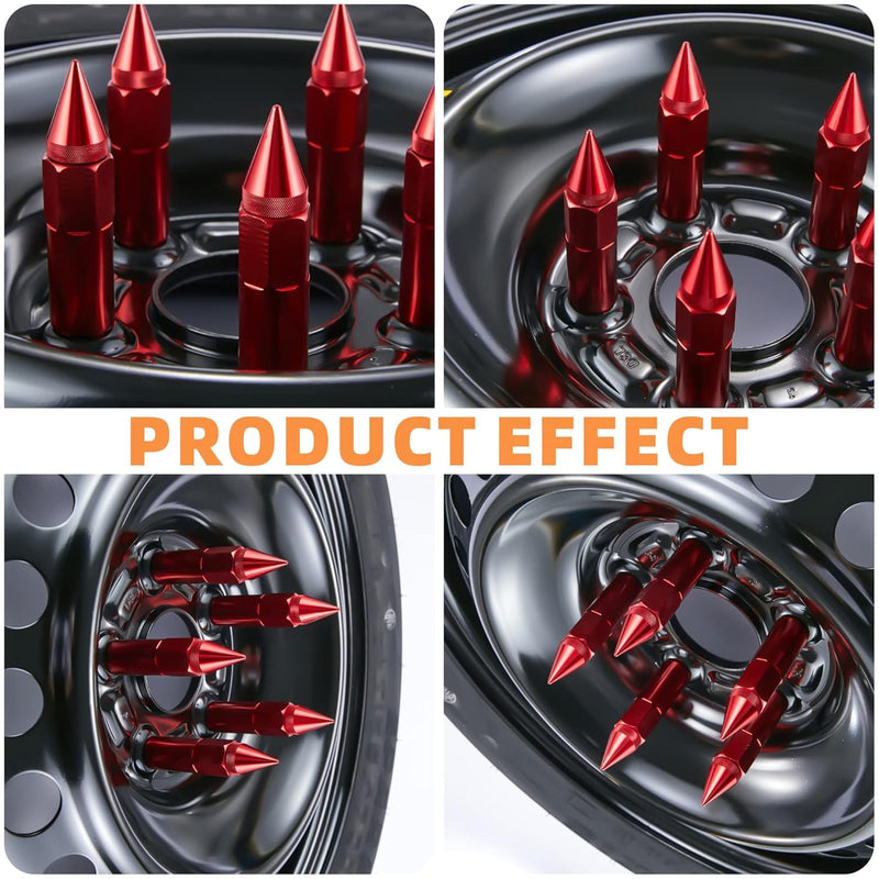 20pcs M12X1.5 Car Spiked Lug Wheel Nuts Extended Tuner-Purple