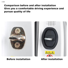 4 Pcs Car Silicone Door Latch Protective Cover Silent Shock Pads Vehicle Doors Locks Guard Stopper Set Auto Protector Automotive Tools Supplies [8x6x1 Cm]