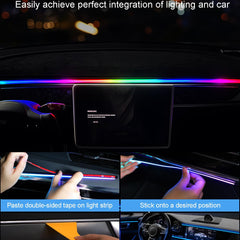 43 inches RGB Inside Car Lights, USB Car LED Lights with APP/Remote Control, 16 Millions Color Changing Ambient Lighting Kit, Car Lighting Accessories, Music USB Light Strip
