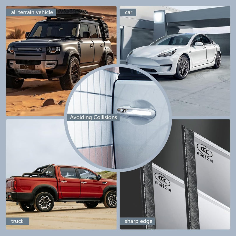 Car Door Edge Protector Strip, 5Mx10mm U-Shaped Flexible Rubber & Steel Exterior Accessories All - Noise Isolator, Car Door Guard, Anti-Scratch Vehicle Protection, All Models