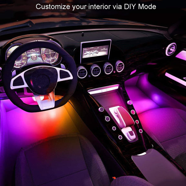 43 inches RGB Inside Car Lights, USB Car LED Lights with APP/Remote Control, 16 Millions Color Changing Ambient Lighting Kit, Car Lighting Accessories, Music USB Light Strip
