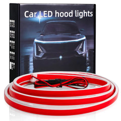 Car Start Scan Dynamic WHITE LED DRL Hood Light Strip Daytime Running Light
