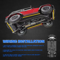 4PCS 2x90cm + 2x120cm 12V IP65 Bluetooth App Control Flowing Color RGB LED Strip Under Car Tube Underglow Underbody System Neon Light