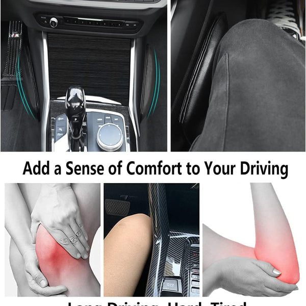 2 Pcs Car Knee Cushion Pad, Armrest Cushion, Auto Center Console Side Leg Elbow Soft Elastic Thigh Support Comfort Pillow Pain Relief Leaning Pad Interior Accessories