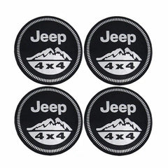 4pcs Jeep 4X4 Emblem Car Wheel Center Hub Cap Caps Badge Sticker Decal 60mm