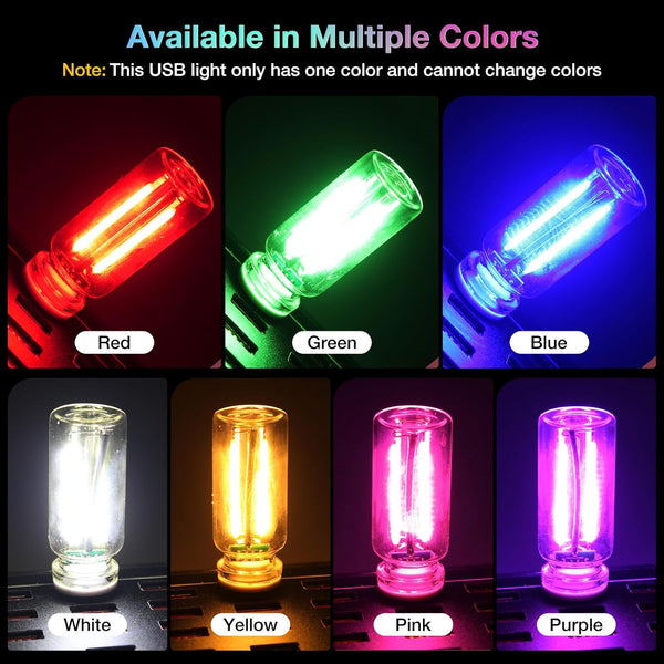 1 Pc Portable Mini Glass Bottle LED Bulb Night Neon Light for Vehicle Bedroom Hallway Camping Holiday Decoration