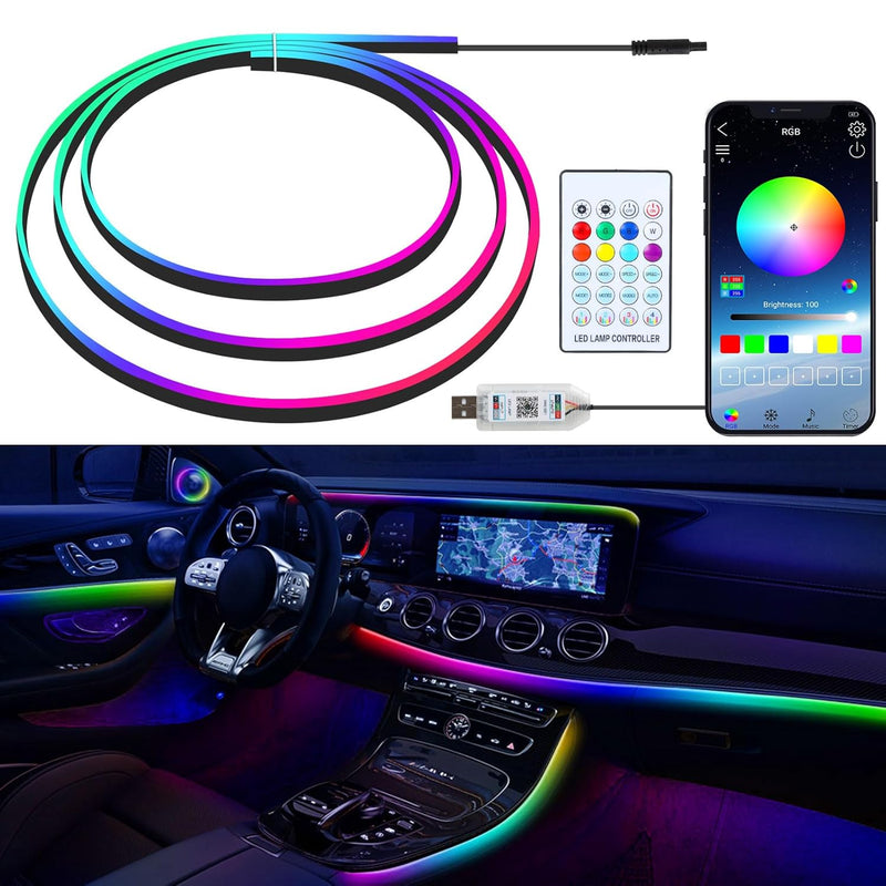 43 inches RGB Inside Car Lights, USB Car LED Lights with APP/Remote Control, 16 Millions Color Changing Ambient Lighting Kit, Car Lighting Accessories, Music USB Light Strip