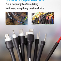 127 pcs Heat Shrink Polyolefin Tubing 2:1 Electrical Wire Connection Sleeve Cable Insulation Tube Kit (7 Sizes)