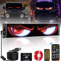 Devil Eyes Light For Cars USB 5V Flexible LED Display, Dynamic LED Colorful Eye Lamp