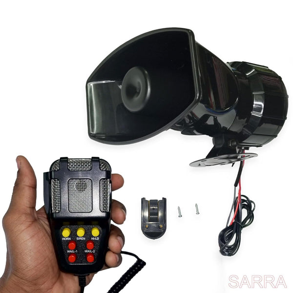Car Siren Speaker,12V 50W 7 Tone Sound Car Siren Vehicle Horn with Mic PA Speaker