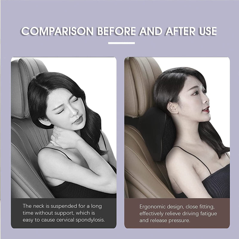 1 Pc Memory Foam Car Neck Pillow – Ergonomic Headrest Support