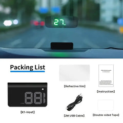 HUD Head Up Display for Car,Universal Digital Speedometer Smart Gauge Speedometer GPS Digital Speed Meter Tachometer for Car, KMH, Green