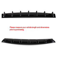 7Fin Universal Lower Rear Body Bumper Lip Diffuser Shark Fin Spoiler Gloss Black