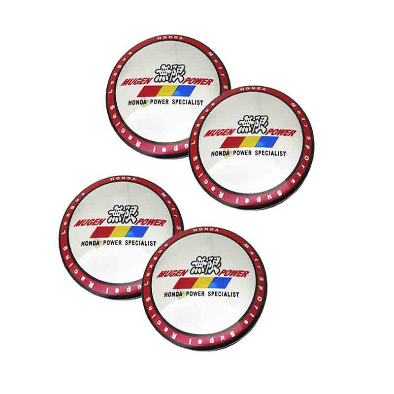 4pcs Muge Power Emblem Car Wheel Center Hub Cap Caps Badge Sticker Decal 60mm