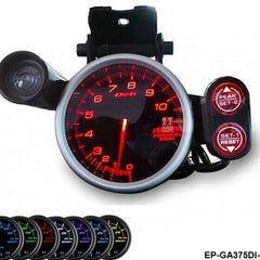 80mm Link Meter Racer Defi Style Gauge RPM Tachometer 7 Color Setting 11000 RPM