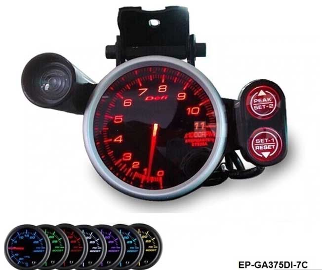 80mm Link Meter Racer Defi Style Gauge RPM Tachometer 7 Color Setting 11000 RPM