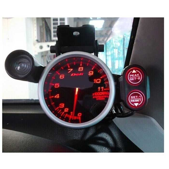 80mm Link Meter Racer Defi Style Gauge RPM Tachometer 7 Color Setting 11000 RPM