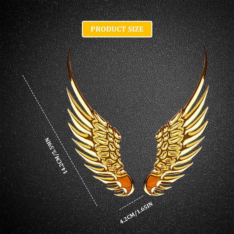 1 Pair 3D Angel Sticker Car Sticker Metal Style Decorative Car Stickers Car Styling Accessory