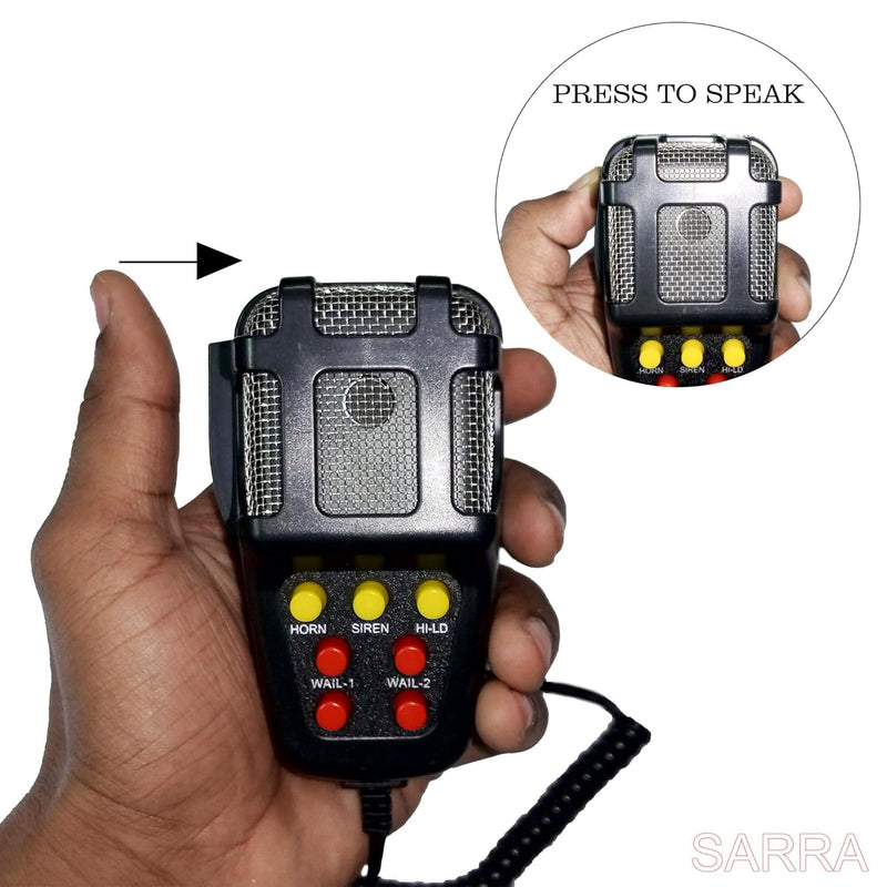 Car Siren Speaker,12V 50W 7 Tone Sound Car Siren Vehicle Horn with Mic PA Speaker