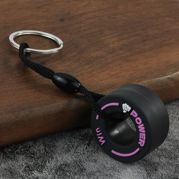 1pc F1 Merchandise Racing Tyre Keychain For  Car / Bike / Home / Office