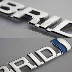 1pcs Chrome Blue Hybrid 3D Metal Car Sticker Emblem Badge Car Bike Decorative