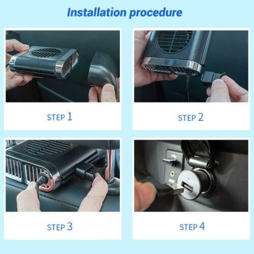 Mini USB Car Seat Back Fan Portable Vehicle 3-Speed Cooling Cooler Headrest Fan