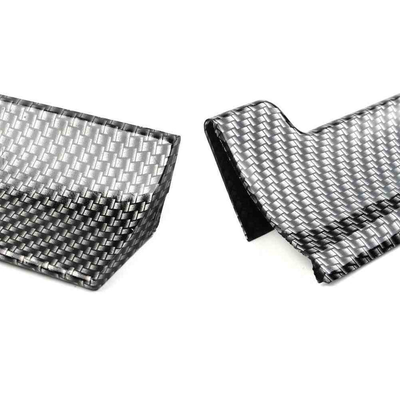 3pcs Carbon Color Universal PVC Car Rear Wing Lip Spoiler Tail Trunk Roof Trim