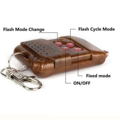 Red & Blue 8in1 Kit 12V Hawkeye LED Car Emergency Strobe Lights DRL With Wireless Remote Control