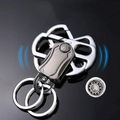 5 In 1 Multifunction Car Metal Keychain 360° Rotating Spinner, Bottle Opener & Phone Holder Key Ring
