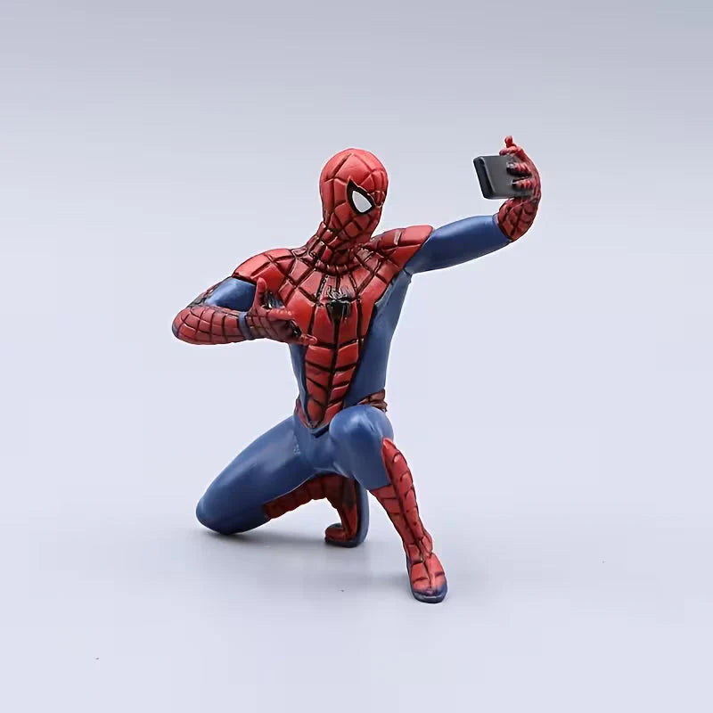 4 Pcs Spider Man Figure Miniature Set Decorative Collectible Figurines For Car Dashboard, Desk & Home Decor