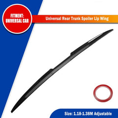 3PCS Black Universal Car Rear Trunk Wing Lip Trim Spoiler Tail Trunk Roof