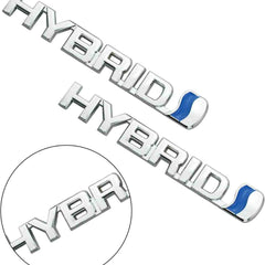 1pcs Chrome Blue Hybrid 3D Metal Car Sticker Emblem Badge Car Bike Decorative