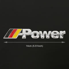 Car Stylish Metal M POWER Logo Rear Trunk Badge Decal Emblem Sticker