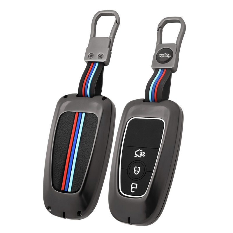 Metal key cover Fit For : Ford Ecosport, Endeavour, Figo, Freestyle, Figo Aspire 2/3 Button Smart Key