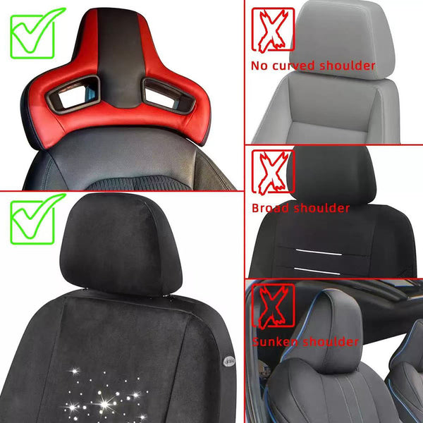 Sport Car Seat Auto Headrest Modified Plug-In High Quantity Comfort Racing Car Neck Pillow Cushion OLIVER Fitment