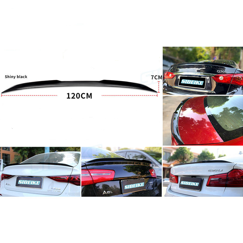 120cm Universal Car Trunk Spoiler Black Car Styling Accessories Spoiler for Car