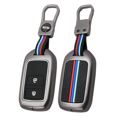 Car 2 Button Smart Key Metal Key Cover Compatible with Honda City, I-VTEC, I-Dtec, Amaze, WRV, CRV, Jazz Etc