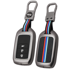 Car Metal 3 Button Smart Key Cover Compatible With Honda City, Civic, ,Elevate, Jazz, Amaze, CR-V, WR-V