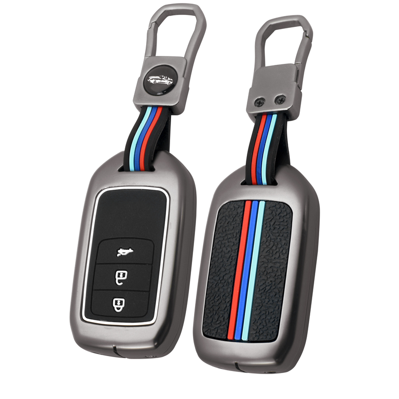 Car Metal 3 Button Smart Key Cover Compatible With Honda City, Civic, ,Elevate, Jazz, Amaze, CR-V, WR-V